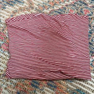 Brandy Melville red striped tube top